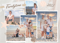 Familie shoot met meerdere gezinnen op het strand