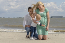 Zwangerschapshoot op het strand